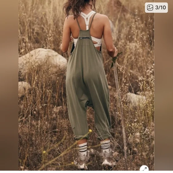 Free People Hot Shot Onesie Sage Stone - Picture 2 of 3